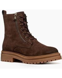 Geox - D Iridea F Leather Dark Boots - Lyst