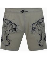 Philipp Plein - Plein Sport Double Tiger Logo Swim Shorts - Lyst