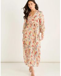 Gini London - Multi Jacquard Chiffon Midi Dress - Lyst