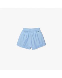 Lacoste - Solid Patterned Bermuda Shorts With Elasticated Waistband - Lyst