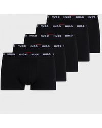 BOSS - Hugo 5-Pack Stretch-Cotton Trunks With Logo Waistbands Nos - Lyst