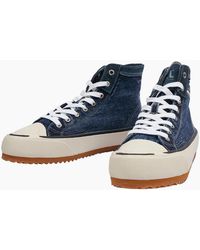 DIESEL - S-Principia Mid X Canvas Shoes High Top Lifestyle Denim Sneaker - Lyst