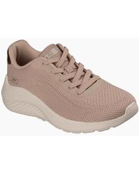 Skechers - Bobs Squad Waves Current Look Textile Taupe Trainers - Lyst