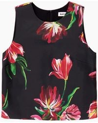 Ro&zo - Hand Painted Tulip Shell Top - Lyst