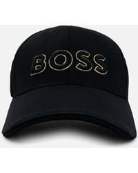 BOSS - Knitted-Piqué Six-Panel Cap With Embroidered Logo 003 - Lyst