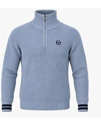 Sergio Tacchini - Toledo 1/4 Zip Knitted Jumper Country/Maritime - Lyst