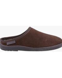 Hush Puppies - Ashton Suede Leather Mule Slippers - Lyst