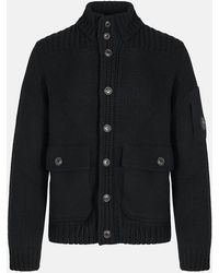 C.P. Company - Lambswool Grs Button Lens Sweater - Lyst