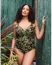 Live Unlimited London - Palm Print Tankini Top - Lyst