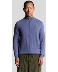Lyle & Scott - Lambswool Blend Zip Cardigan - Lyst