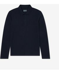 Oliver Sweeney - Long Sleeve Cotton Pique Polo Shirt - Lyst