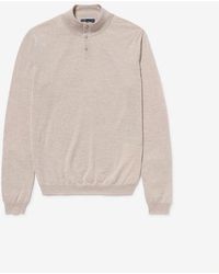 Oliver Sweeney - Merino Wool Buttoned Funnel-Neck Jumper - Lyst