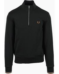 Fred Perry - Half Zip Sweatshirt Night/ Dusky/ Dark - Lyst