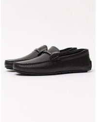 BOSS - Boss Noel Leather Driver Shoes With Branded Hardware - Lyst