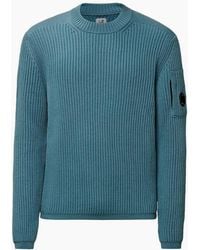 C.P. Company - Re-Wool Full Rib Crewneck Lens Knit - Lyst