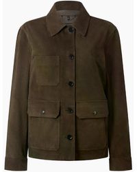 Belstaff - Trail Suede Jacket Bark - Lyst