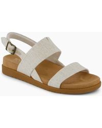 TOMS - Marin Textile Natural Standard Sandals - Lyst