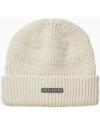 SealSkinz - Gressenhall Textured Stripe Beanie Cream - Lyst