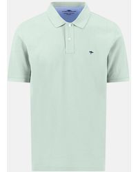 Fynch-Hatton - Premium Cotton Fine Textured Polo Shirt Mint - Lyst