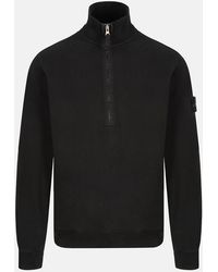 Stone Island - Quarter Zip 6100068 Sweatshirt - Lyst
