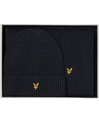 Lyle & Scott - Waffle Knit Scarf And Beanie Set - Lyst