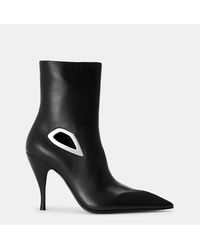 Off-White c/o Virgil Abloh - Crescent Almond Toe Ankle Stiletto Heel Boots - Lyst