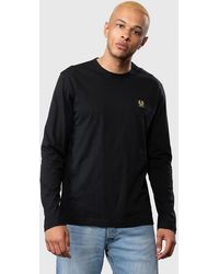 Belstaff - Long Sleeved Logo Patch T-Shirt - Lyst