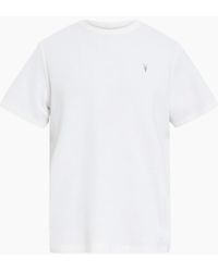 AllSaints - Esum T Shirts Waffle Texture Crew Neck Short Sleeve Summer Tee - Lyst
