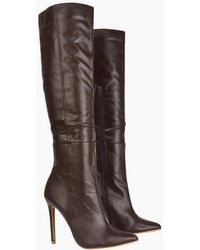 XY London - Ladies Nora Pointed Side Zip High Stiletto Heel Knee-High Boots - Lyst
