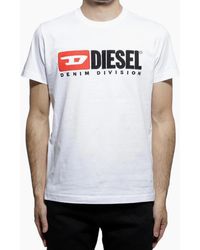 DIESEL - T Diego Division T Shirt Short Sleeve Tee Casual Cotton Summer Top - Lyst