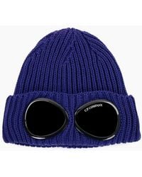 C.P. Company - Extra Fine Merino Wool Goggle Beanie 878 - Lyst