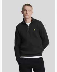Lyle & Scott - Lyle & Scott Embroidered Quarter Zip Sweatshirt - Lyst