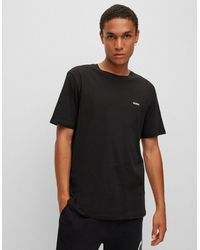 BOSS - Hugo Dero222 Cotton-Jersey T-Shirt With Logo Print - Lyst