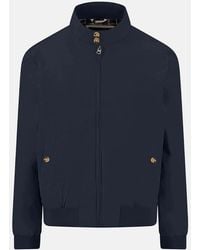 Fynch-Hatton - Stand Collar Harrington Jacket Dark - Lyst