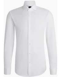 BOSS - Spread Collar Long Sleeve Slim Fit Oxford Shirt - Lyst