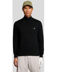 Lyle & Scott - Eagle Cotton Blend 1/4 Zip Jumper - Lyst
