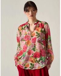 James Lakeland - Botanical Floral Print Blouse - Lyst