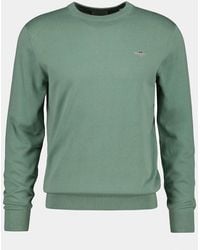 GANT - Classic Cotton Shield Logo Crew Neck Jumper - Lyst