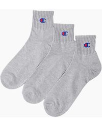 Champion - Ankle Socks 3X Pack Regular Cotton Sports Trainer Socks L - Lyst