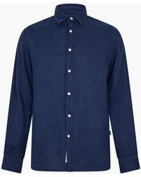 Woolrich - Wool Linen Collared Neck Long Sleeve Shirt - Lyst