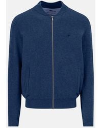 Fynch-Hatton - Fine Knit Zipped Cardigan Midnight - Lyst