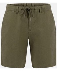 Fynch-Hatton - Coli Linen Blend Bermuda Shorts Dark Khaki - Lyst