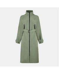 Lacoste - High Neck Relaxed Fit Trench Coat - Lyst