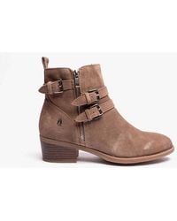 Hush Puppies - Jenna Leather Ankle Boots Taupe - Lyst