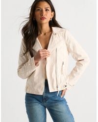 Gini London - Corduroy Asymmetrical Zip Moto Jacket - Lyst