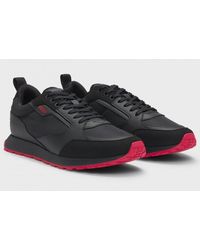 BOSS - Hugo Icelin Runn Mixed-Material Trainers With Branded Accents - Lyst