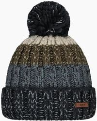 Barts - Wilhelm Cuffed Mixed Knit Knitted Bobble Hat - Lyst