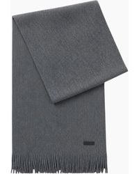 BOSS - Albas Virgin Wool Knitted Scarf - Lyst