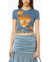 DIESEL - T-Uncutie-Long Graphic T Shirt Crew Neck Short Sleeve Summer Top - Lyst