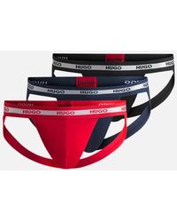 BOSS - 3-Pack Stripe Waistband Jockstraps, W - Lyst